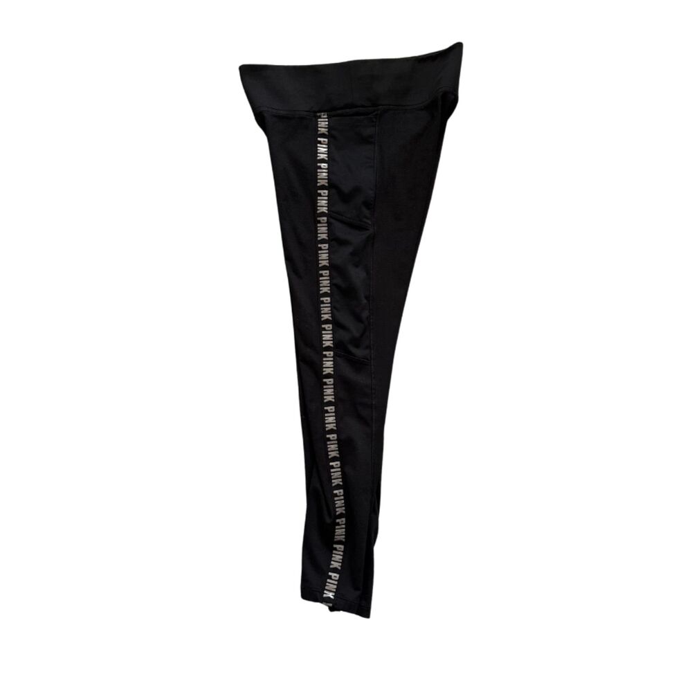 Victoria Secret PINK Cozy Leggings Black/Silver Medium